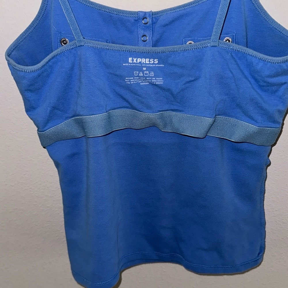 Tank Top by Express, Blue, EUC-There is some Fading on Edges, Adjustable…(CL) - Picture 7 of 7